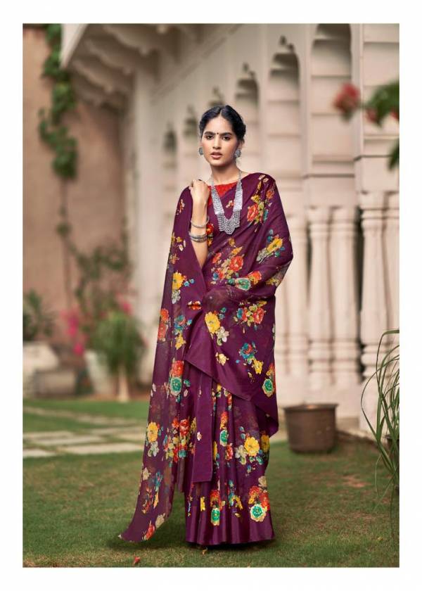 Lt Chitralekha Fancy Ethnic Wear Printed Georgette Designer Saree Collection
